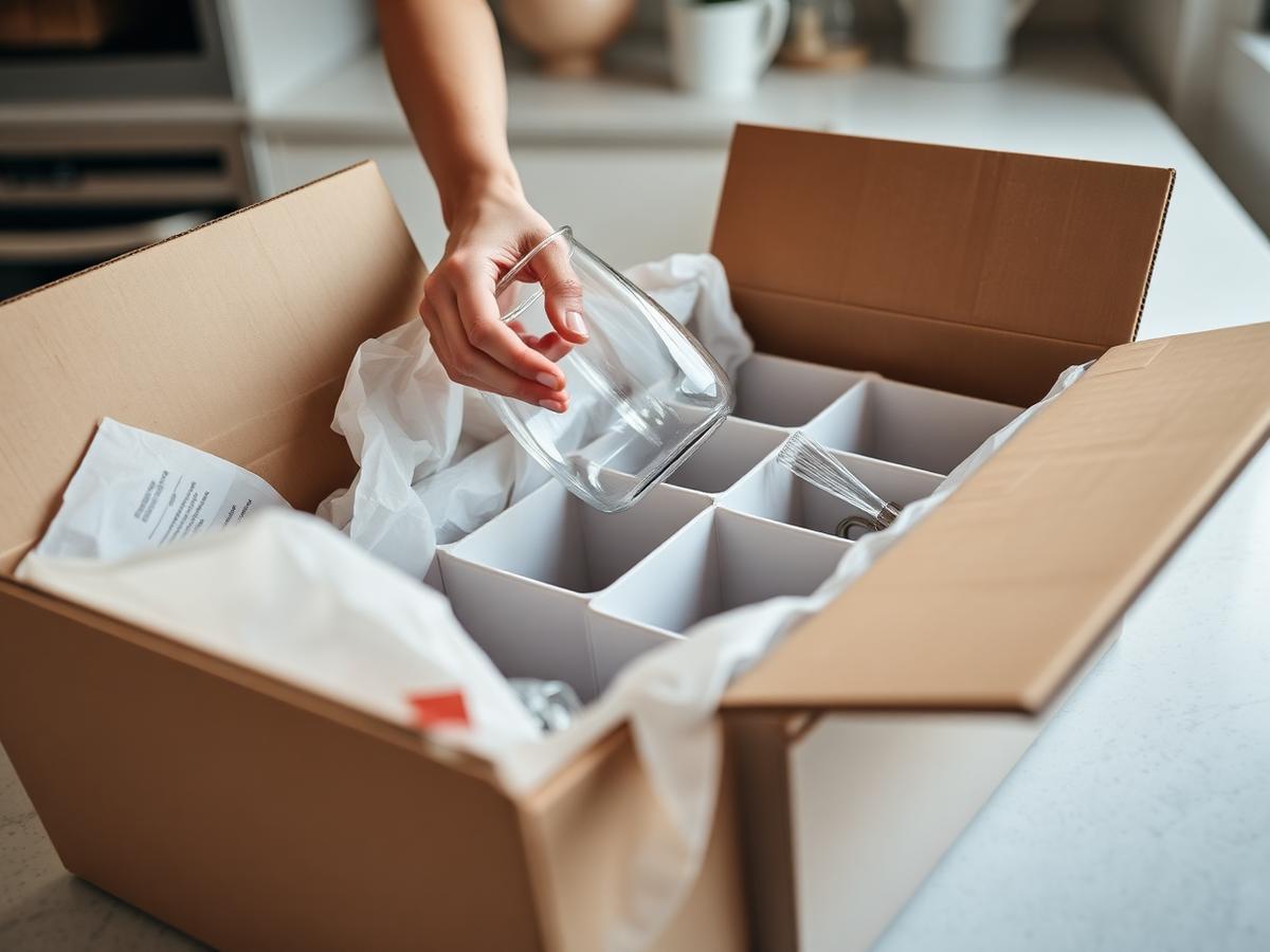 Office boxes and files prepared for a commercial packing job
